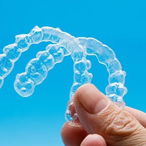 Invisalign trays are more discreet than traditional braces