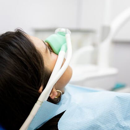 a patient undergoing sedation dentistry during their visit